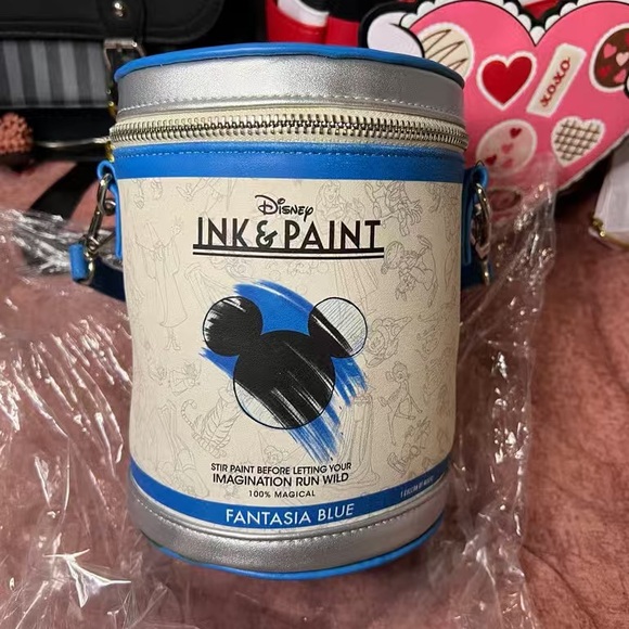 Loungefly Disney Ink & Paint Silver and Blue Bag